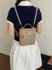 Bolso de Mano Sencillo para Mujer 2026 Nuevo Modelo Estilo Nicho de Alta Gama con Patrón de Lichi, Bolso Cruzado de Hombro Único, Mochila Elegante para Salir