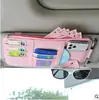 Porta-cartão para quebra-sol de carro com zíper, porta-notas de couro para carro, porta-óculos, bolsa para guardar celular e cartão de identificação de carro