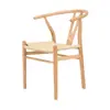 Silla con forma de Y de madera de haya y fresno importada, silla de madera maciza estilo nórdico, adecuada para casas de huéspedes, lugares de ocio y casas de té, con respaldo estilo chino
