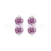 Brincos de Rosca Pequena Duplo Diamante Titânio F136 Unhas de Lábio Piercing Corporal de Liga de Titânio G23 Unhas de Osso da Orelha