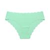 Pantaletas de Seda Hielo Sin Costuras con Borde Ondulado para Mujer, Yoga Fitness Tallas Grandes Algodón Puro en la Entrepierna Triángulo para Mujer Estilo Delgado que Levanta los Glúteos