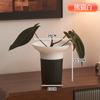 Maceta de Plástico Grueso Autoabsorbente Estilo Nórdico Extra Grande para el Hogar Simple de Resina con Plato Balcón Sala de Estar Control de Raíces