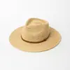 Moda Casual Tejida de Cuero PU para Primavera y Verano Europeo y Americano Sombrero de Paja de Rafia Tejido a Mano Sombrero Protector Solar para Playa al Aire Libre