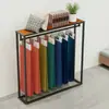 Estante de Exhibición para Cortinas, Estante Colgante para Tarjetas, Estante de Exhibición de Tarjetas de Color de Pie para Telas para el Hogar, Estante Móvil de Exposición para Muestras de Tela