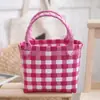 New Plastic Woven Vegetable Basket Handbag Beach Bag DIY Photo Casual Women's Bag Internet Celebrity Model Wholesale from Manufacturer