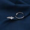 Nova moda zircônia diamante par de anéis de casal simples alto senso diamante brilhante vento frio anel de dedo comida joias atacado