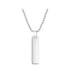 Collar de Acero de Titanio Cruz Europea y Americana Transfronterizo Material Largo en Blanco Etiqueta de Cuatro Colores Regalo Navideño Collar con Grabado Metálico Venta al por Mayor