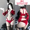 Lin Linting - Ropa interior sexy de nuevo estilo, terciopelo dorado, sexy, con pecho envuelto, para chica gato, juego de rol, enfrentamiento, traje de pasión