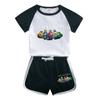 Space Wolf Kill Roupas Infantis Terno Feminino Meninos Verão Novas Roupas de Bebê Shorts de Manga Curta para Crianças Conjunto de Duas Peças