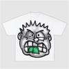 Camiseta Oversize de Manga Corta Estampado Plano de Personaje de Dibujos Animados Gótico Harajuku para Hombres y Mujeres, Top de Algodón Puro Hip-Hop Venta al por Mayor