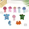 Parches Bordados con Cuentas de Cangrejo y Camarón para Bolsas, Sombreros, Llaveros, Accesorios de Ropa y Parches
