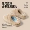 Chinelos de pelúcia de algodão de inverno para mulheres, antiderrapantes, com design de bico fechado, adequados para uso pós-parto, espessados para calor extra, modelo 2027, chinelos silenciosos para interior para homens