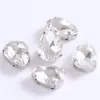 Strass de Garra de Cristal em Forma de Gota de Água, Strass de Vidro de Garra Única Costurado à Mão de Quatro Cantos, Acessórios para Joias e Roupas DIY
