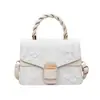 Bolsa Bordada Ponto Cruz Feminina 2026 Nova Pequena Nicho Moda Bolsa Transversal Leve Luxo Alto Padrão Para o Trabalho Bolsa de Ombro Único