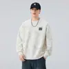 Marca de alta qualidade e tendência, moletom estampado popular para homens, nova coleção outono/inverno 2026, corte solto, tamanhos grandes, blusa casual de manga longa