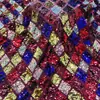 Vestido de novia bordado, vestido de noche, tela de malla multicolor de moda, bordado de lentejuelas, tela bordada, ropa para mujer