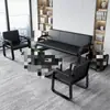 Sofá de Tres Plazas, Fila de Sillas, Sofá de Oficina, Combinación de Mesa de Café, Muebles Modernos Minimalistas para Recepción y Oficina, Banco Largo
