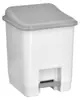 Lixeira de Pedal - 14L, Branca com Tampa Cinza