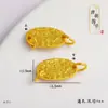 Colar Pingente de Bolo Dourado Areia Antiga de Longa Duração Sem Desbotar Amarelo Mingwang Deus da Riqueza Joias Pulseira de Transferência Deus da Riqueza