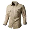 Camisa de Manga Larga de Algodón Puro para Hombre Ropa de Trabajo Camisa de Algodón Puro Camisa de Algodón Puro Holgada para Hombre Top Casual para Exteriores