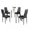 Mesa de Comedor Larga de Cristal de Exportación Transfronteriza para Sala de Estar del Hogar, Apartamento Pequeño, 4 Personas, 6 Personas, Rectangular, Mesa de Comedor de Cristal Templado de Exportación