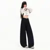 Venda Direta de Fábrica Jeans Cor Original Índigo Retrô Americano Feminino 2026 Novo Outono Anti-desbotamento Solto Calças de Perna Larga