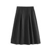 Saia Lã Open-Mirror Feminina Europeia e Americana 2025 Primavera Nova Elegante Ajustada Casual Simples Moda Versátil