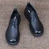 2026 Otoño Transpirables Invierno Más Terciopelo Nuevo Cuero Genuino Zapatos de Hombre Venta al por Mayor Modernos Suela Suave Casual de Negocios Trabajo Formal Zapatos de Cuero