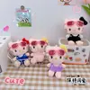 Traje de baño Hawaiano Gafas de Sol Llavero Gato Kt Colgante Creativo Bikini Gato Kate Colgante Pareja Adorno para Colgar en la Mochila Escolar