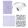 Bolsa con cremallera macaron A6 en stock, presupuesto en efectivo, carpeta de tarjetas, planificador, cuaderno, bloc de notas