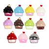 Pingente de Bolo Colorido em Liga, Pingente Colorido Banhado, Corrente para Celular, Chaveiro, Materiais Decorativos Tridimensionais, Acessórios para Joias DIY