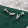 Aretes de Sonrisa Aretes Curvos de Doble Fila para Mujer, Simples y Versátiles, No Necesitas Quitártelos al Dormir, Simples, Compactos, Estilo Fresco, Aretes Versátiles