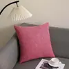 Almofada Decorativa de Tecido de Linho Espesso para Sala de Estar Almofada Grande para Sofá Escritório Mesinha de Cabeceira Capa de Almofada Lombar Encosto Simples