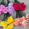 Simulación de clavel individual Regalo Día de la Madre flor artificial tela de seda accesorios flores falsas mayoreo y menudeo