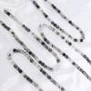 Pulsera de cristal de cabello negro natural con corte de cristal calado transfronteriza con cuentas joyería DIY cuentas sueltas cuarzo turmalina