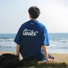 Fornecimento direto da fábrica T-shirt masculina de manga curta estampada pesada e fresca 220g verão 2025 jaqueta americana de secagem rápida Sorona