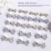 Venta al por mayor Joyería de Circonita para Manicura Pajarita Accesorios para la Punta del Dedo Lujo Ligero Oro y Plata Diamante Decoraciones de Uñas Portátiles