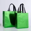 Bolsas Laminadas de Película de Aluminio con Láser Personalizadas, Bolsas Tote Tridimensionales de Tela No Tejida para Ropa, Bolsas de Compras Reflectantes Laminadas, Impermeables