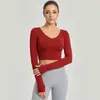 Camiseta Longa de Yoga Weiman com Recortes na Costas e Bojo Fixo Antibacteriano, Sensação de Segunda Pele, Elástica, Longa Fitness Pilates para Mulheres