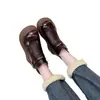 Botas de tornozelo estilo Birkenstock com sola grossa e que aumentam a altura para mulheres, nova coleção outono/inverno 2026, botas únicas com forro de fleece para aquecimento, efeito emagrecedor, botas estilo Martin britânico