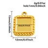 Base Quadrada de Aço Inoxidável Acessórios para Joias DIY Base de Pingente Decorativo para Acessórios de Colar Pulseira Chaveiro