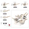 Venta caliente transfronteriza juego de ollas de piedra maifan sartén antiadherente olla para cocinar cocina de inducción wok olla para sopa juego de 10 piezas