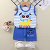Traje de chaleco para niños verano algodón niños nuevo niñas shorts ropa traje de bebé coreano ropa para niños al por mayor