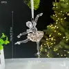 Decoraciones navideñas transfronterizas lentejuelas colgante acrílico colgante de copo de nieve transparente accesorios para la disposición de la escena del árbol de Navidad
