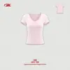 Bk Cor Sólida Gola V Skm Roupa Feminina 220g Verão Ombro Normal Manga Meia Manga Slim Fit Milênio Gola V Camiseta Feminina de Manga Curta.