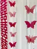 Cortinas de Habitación de Boda Tira Larga Colgante Feliz Adorno Colgante Decoración Regalo de Boda Habitación Casa Nueva Disposición Ventana Saliente Flor de Tirar Mariposa