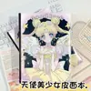 Menina Bonita Anjo Caderno A5 Diário com Pauta Estudante Planejador de Coração Fofo Girly Caderno de Anotações de Alto Valor
