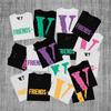 Camiseta deportiva informal de manga corta con estampado en V grande de VLONE, marca de moda transfronteriza europea y americana de 2024, para hombres y mujeres.