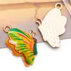 Venta Directa de Fábrica de Llaveros, Collares, Pulseras, Colgantes y Accesorios DIY de Mariposas de Esmalte Colorido de 20 Estilos Transfronterizos