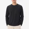 Camiseta Masculina Anyang Estilo Americano Manga Longa Coleção Outono 2026 Gola Redonda Casual Camada Interna Simples Camiseta Base Top